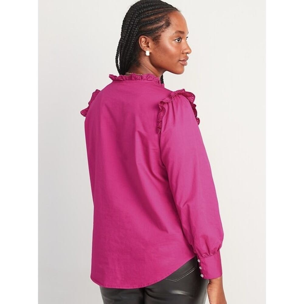 Old Navy Eyelet Ruffle Top - Picture 2 of 4
